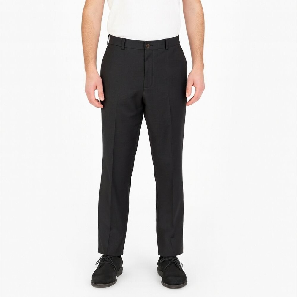 Polo by Ralph Lauren Mens Black Wool Dress Pants Size 40R Quiet Luxury Preppy